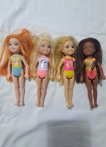 4 adet barbie chelsea