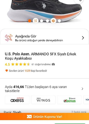 U.S. Polo Assn Armando 5FX Koşu Ayakkabısı - Görsel 7