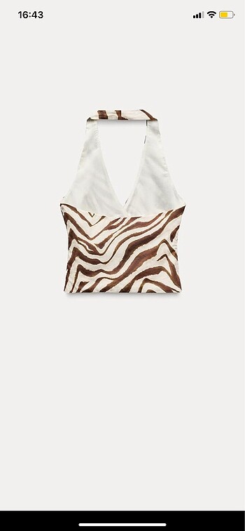 Zara Zara kruvaze halter yaka bluz