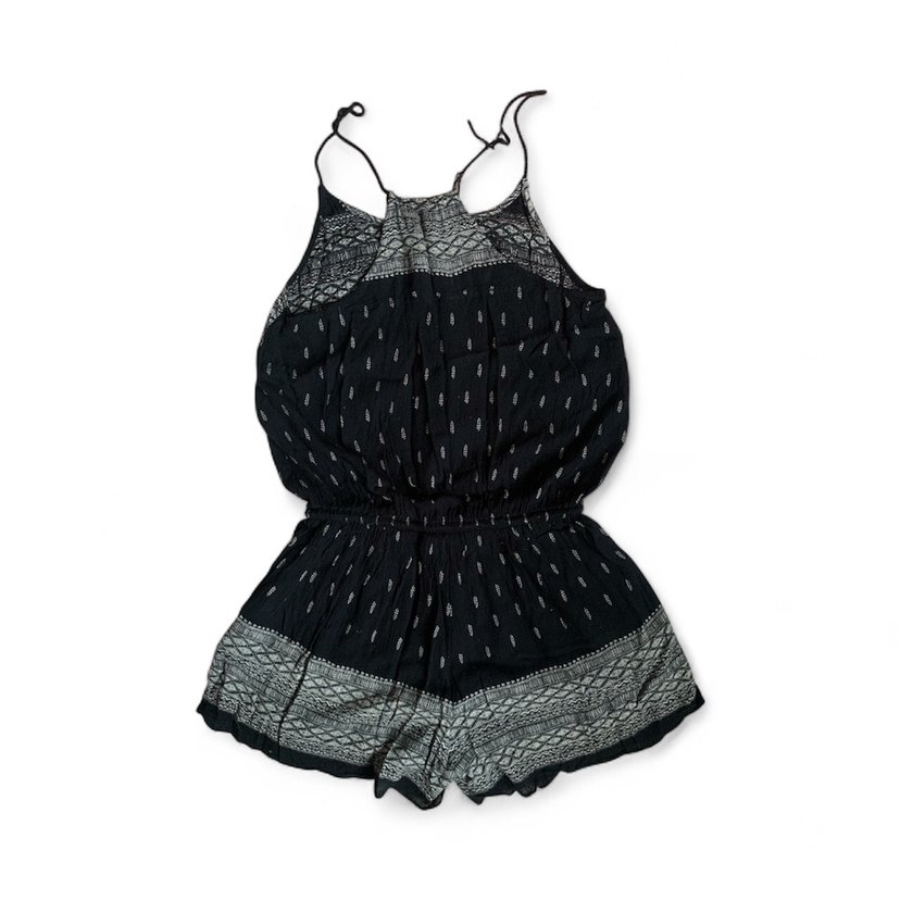 Mango Salaş Siyah Bohem Kadın Şort Tulum - Görsel 3