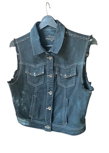 Colins Vintage Kadın Kolsuz Denim Ceket - Görsel 2