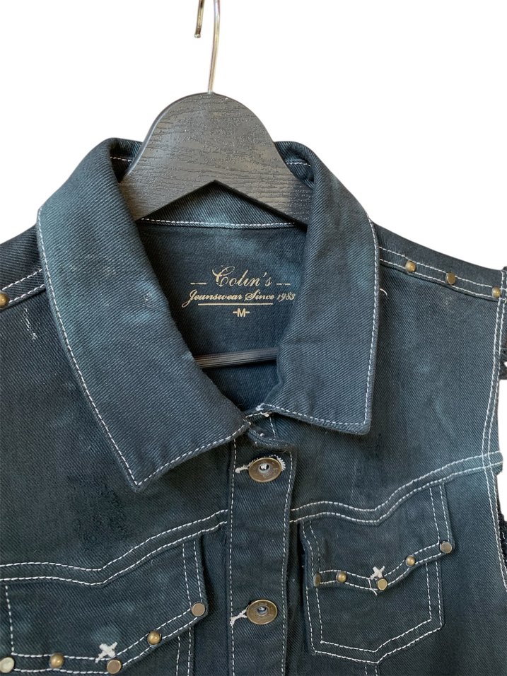 Colins Vintage Kadın Kolsuz Denim Ceket - Görsel 3