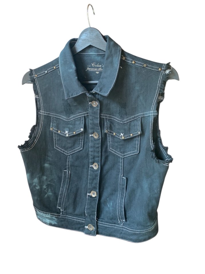 Colins Vintage Kadın Kolsuz Denim Ceket - Görsel 2