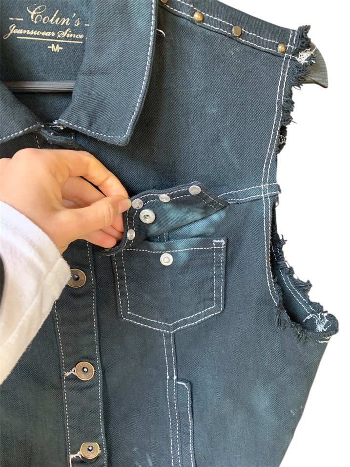 Colins Vintage Kadın Kolsuz Denim Ceket - Görsel 4