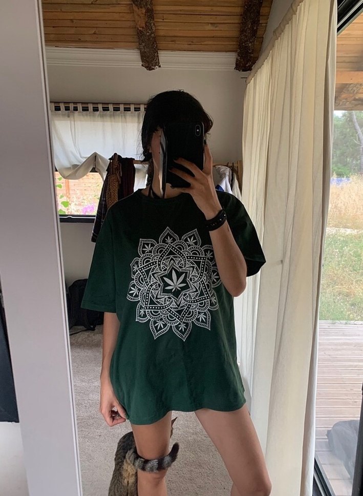 Kozmidelic Mandala Baskılı Tişört - Görsel 4