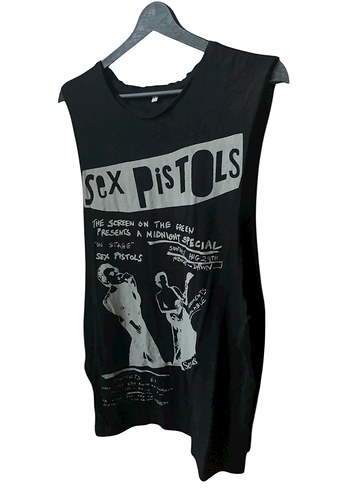 Sex Pistols Punk Grubu Baskılı Kolsuz Üst - Görsel 3