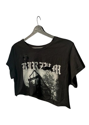 Burzum Aske Baskılı Tasarım Crop Top - Görsel 3
