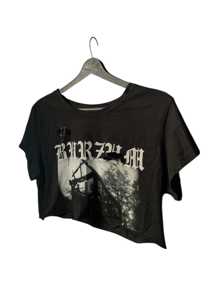 Burzum Aske Baskılı Tasarım Crop Top - Görsel 3