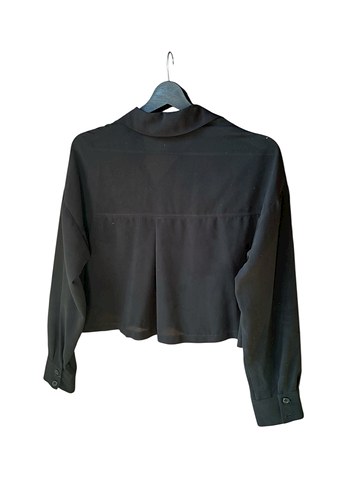 Bershka Hafif Transparan Crop Gömlek - Görsel 5