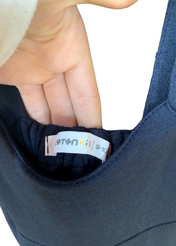 Koton Koyu Lacivert Askılı Etek - Görsel 5