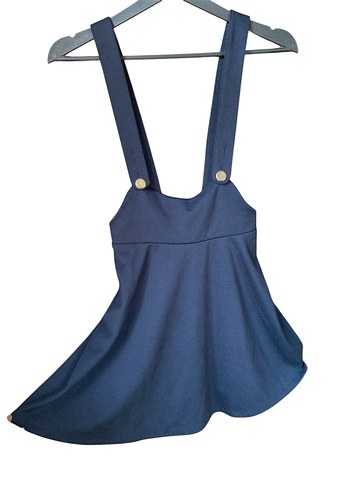 Koton Koyu Lacivert Askılı Etek - Görsel 2