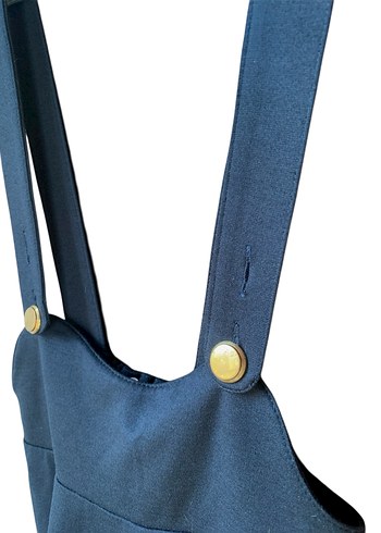 Koton Koyu Lacivert Askılı Etek - Görsel 4