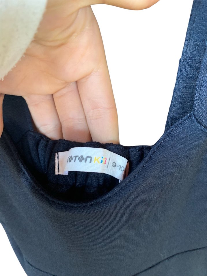 Koton Koyu Lacivert Askılı Etek - Görsel 5