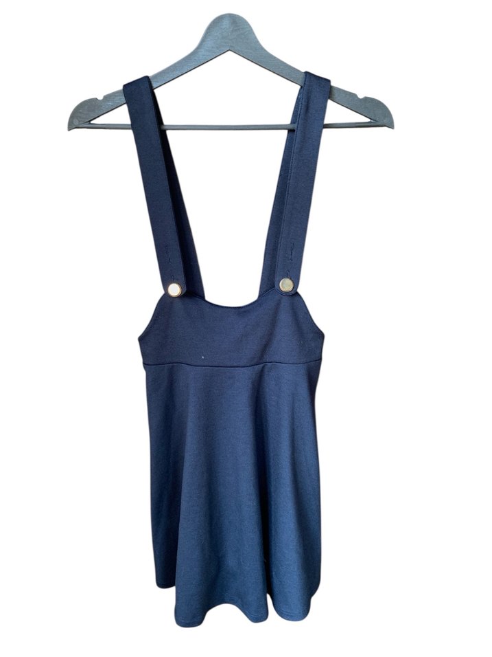 Koton Koyu Lacivert Askılı Etek - Görsel 3