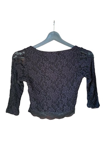 Dantel Detaylı Siyah Gotik Kadın Bluz - Görsel 5