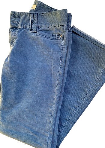 GAP Low Rise Boot Cut Kadın Blue Denim Pantolon - Görsel 9