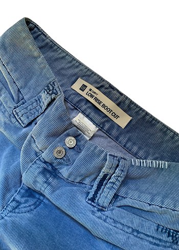 GAP Low Rise Boot Cut Kadın Blue Denim Pantolon - Görsel 5