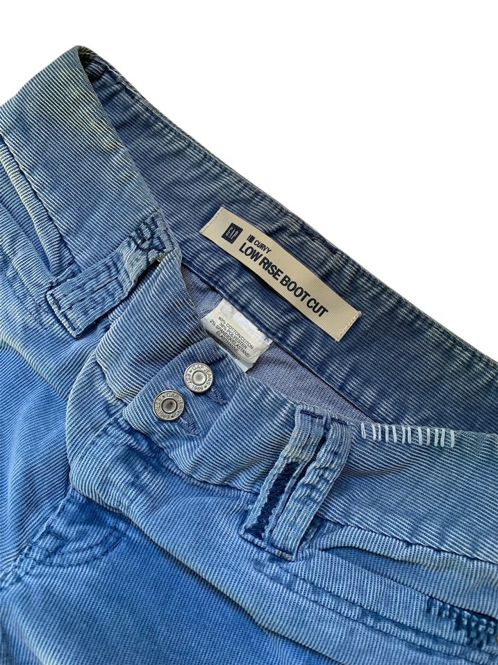 GAP Low Rise Boot Cut Kadın Blue Denim Pantolon - Görsel 5