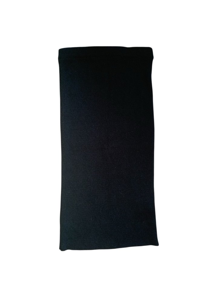 Gotik Siyah Midi Kalem Viskoz Kadın Etek - Görsel 2