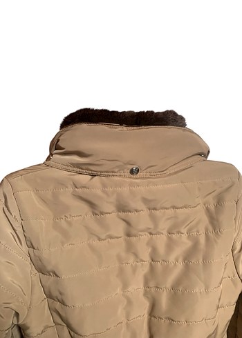 Stradivarius Kürklü Bej Kadın Mont - Görsel 19