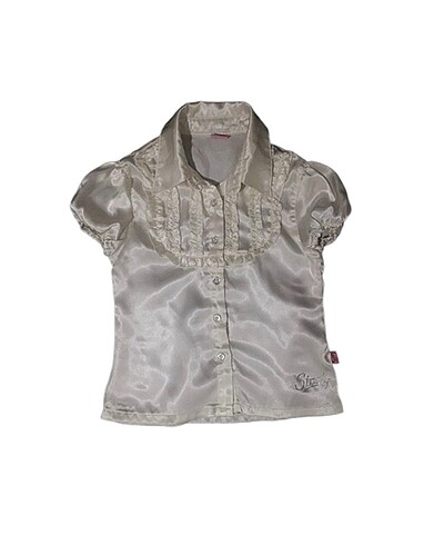 Vintage Victorian Gotik/Fairycore Saten Gömlek
