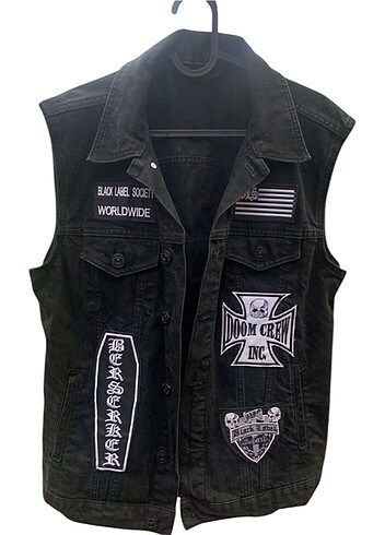 Black Label Society Patch Tasarım Kot Yelek