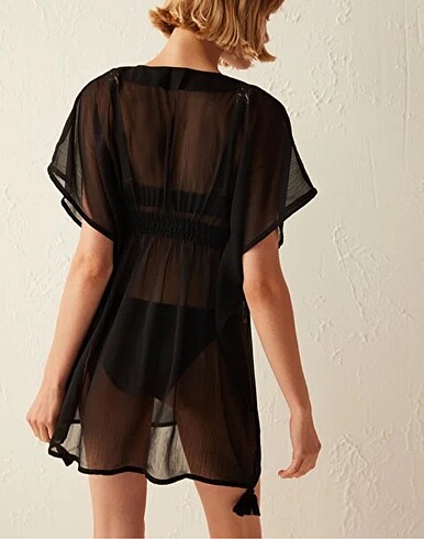 Penti Tül Plaj Elbisesi Kaftan - Görsel 5