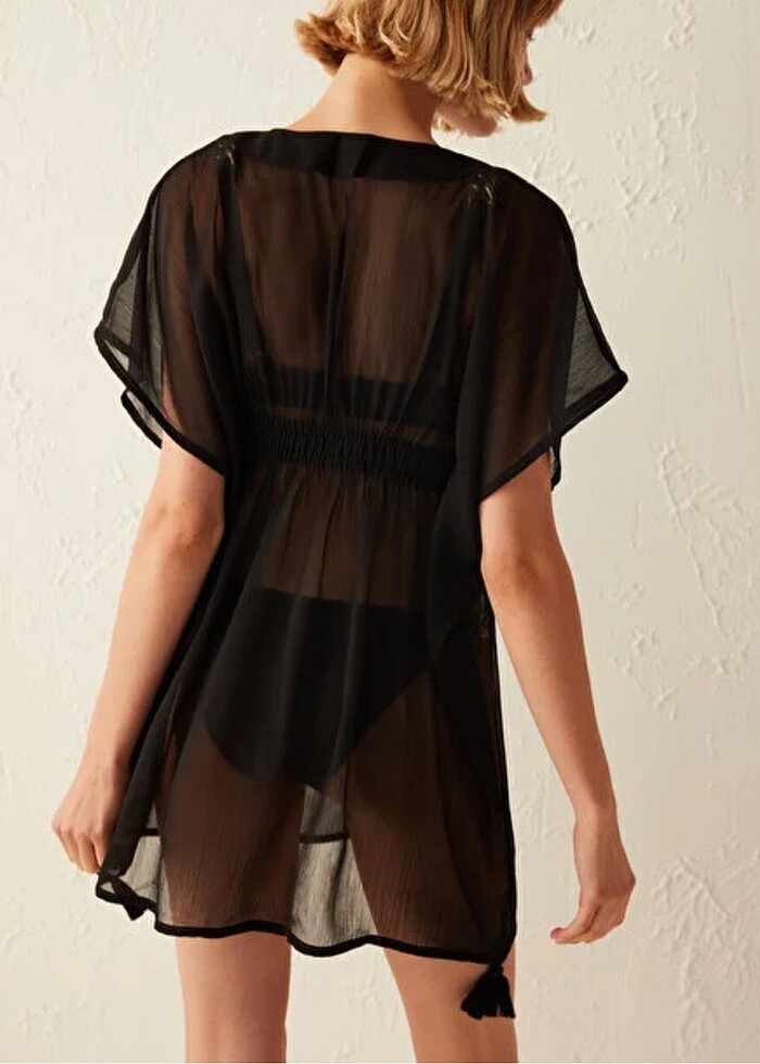 Penti Tül Plaj Elbisesi Kaftan - Görsel 5