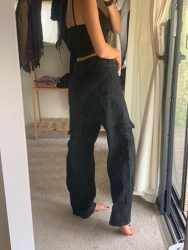 s Beden siyah Renk Campus Jeans Kargo Pantolon
