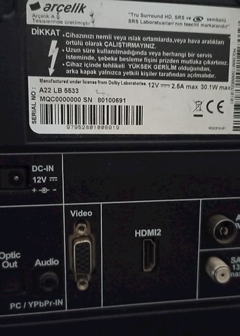 Arçelik 22 inç hem TV hem Monitör - Görsel 7