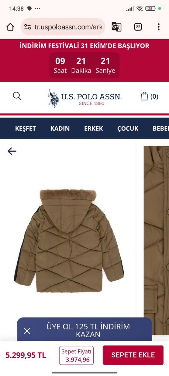 Kürklü Kapüşonlu Erkek Çocuk Mont - Görsel 2