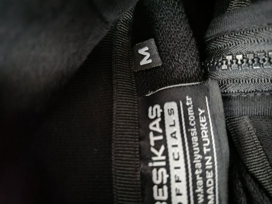 bjk fermuarlı Siyah Kapüşonlu Sweatshirt - Görsel 4