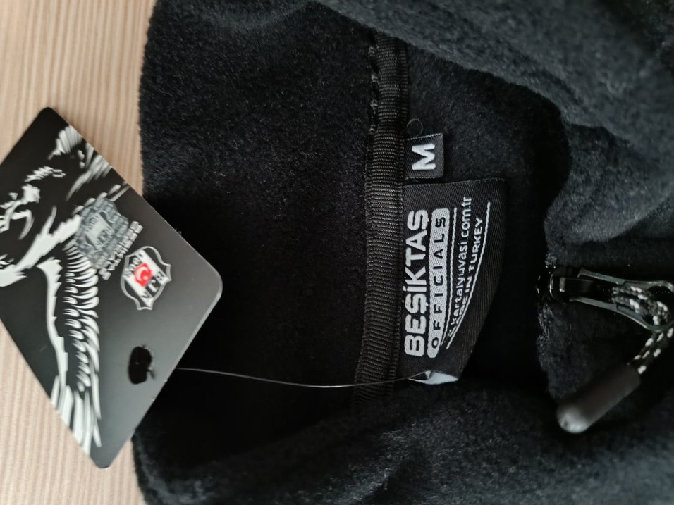 bjk Siyah Fermuarlı Erkek Polar Sweatshirt - Görsel 3