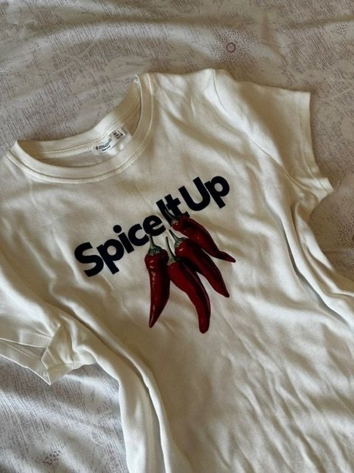 stradivarius spice it up baby tee - Görsel 2
