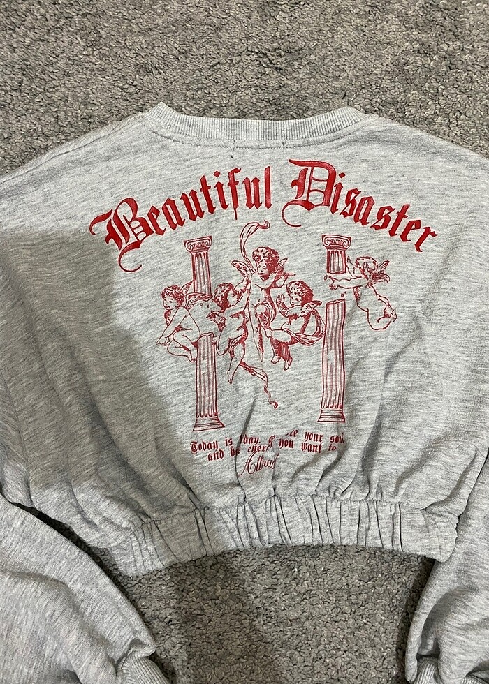 bershka crop sweat - Görsel 3