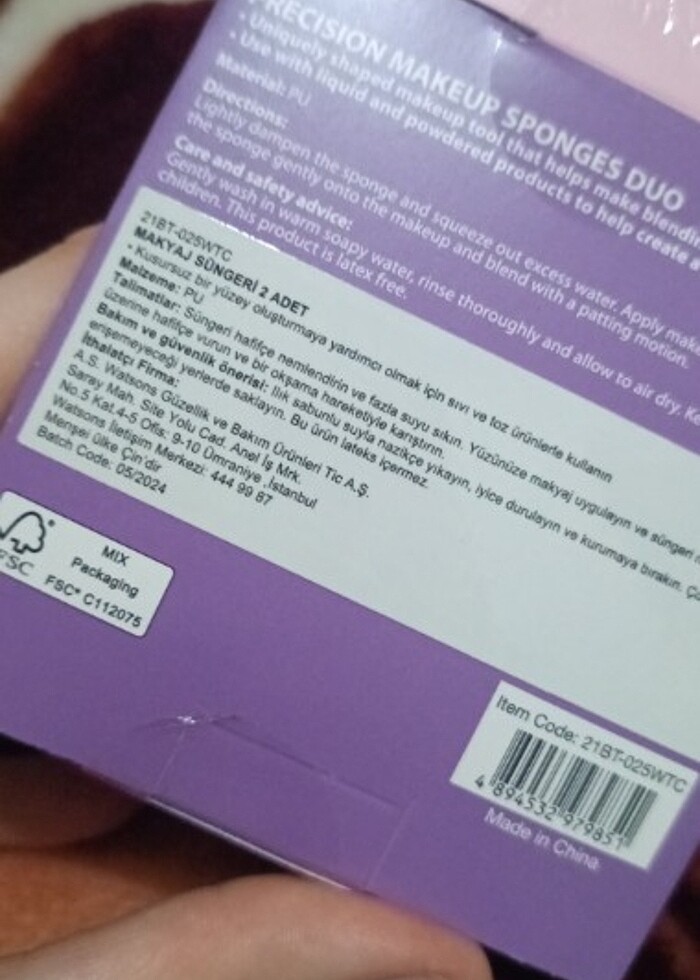 Watsons makyaj süngeri  - Görsel 2