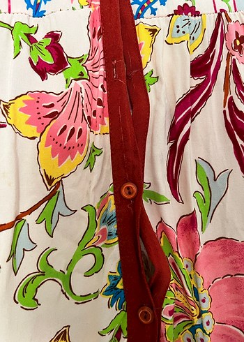 Bohem Çok Renkli Uzun Kollu Uzun Elbise - Görsel 3