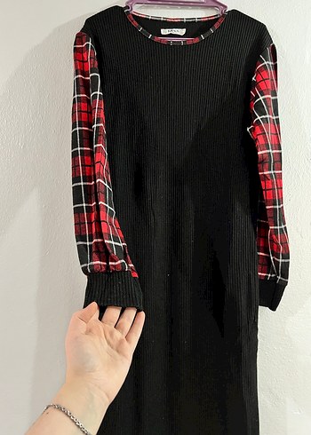 Uzun Siyah Kadın Elbise - Görsel 2