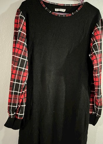 Uzun Siyah Kadın Elbise - Görsel 4