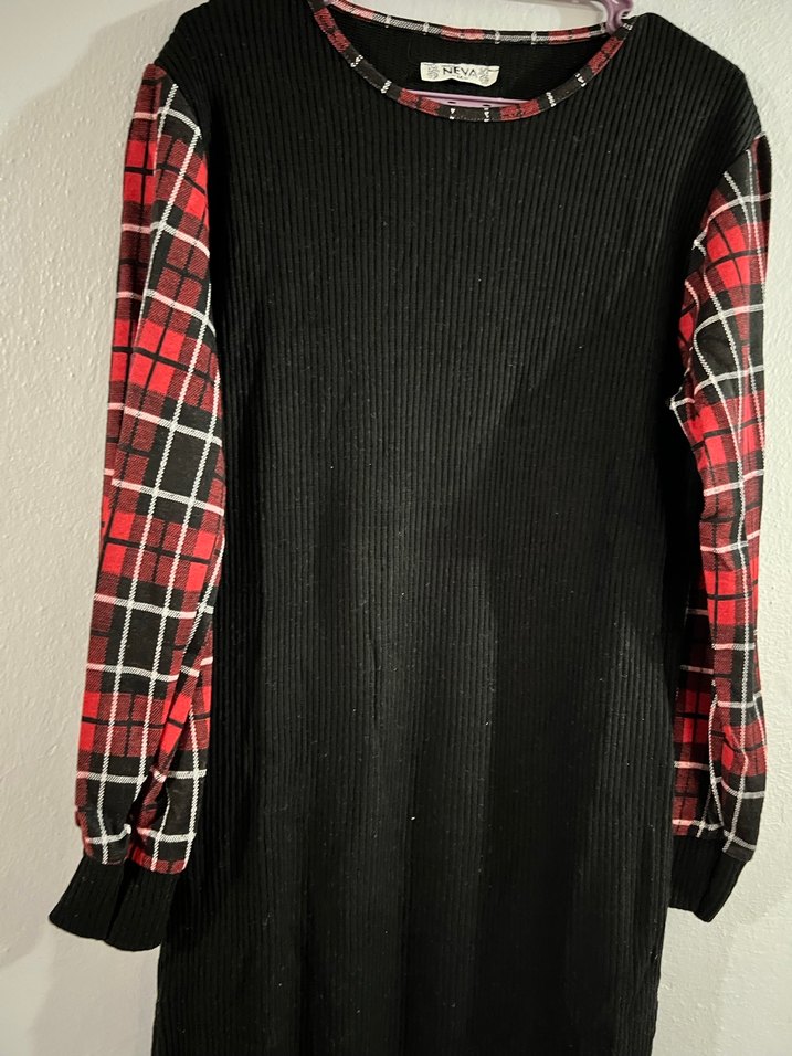 Uzun Siyah Kadın Elbise - Görsel 4