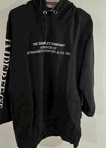 Kadın Siyah Kapüşonlu Rahat Sweatshirt - Görsel 3