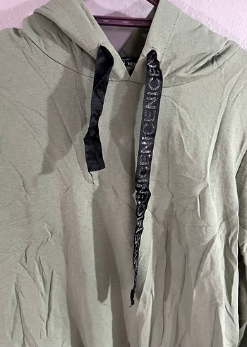 Kapüşonlu Kadın Uzun Sweatshirt - Görsel 5