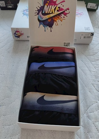 Nike Erkek Baskılı Fitted Boxer 3'lü Set