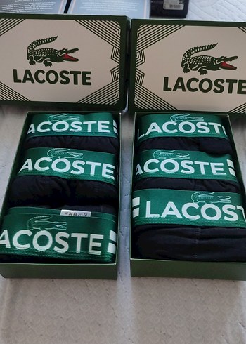 Lacoste Erkek Baskılı Yeşil Boxer Seti