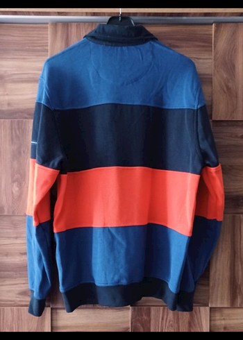 Polo yaka erkek sweatshirt - Görsel 2