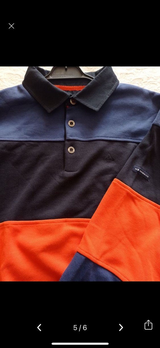 Polo yaka erkek sweatshirt - Görsel 5