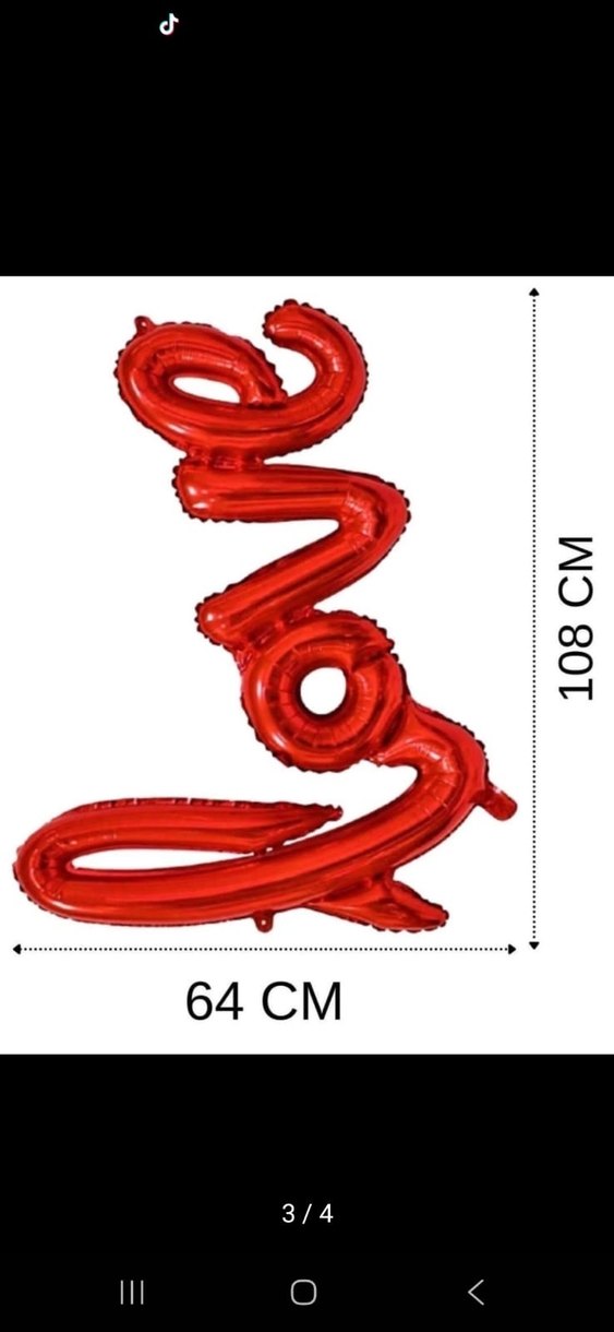 Kırmızı Love Yazılı Balon - Görsel 2