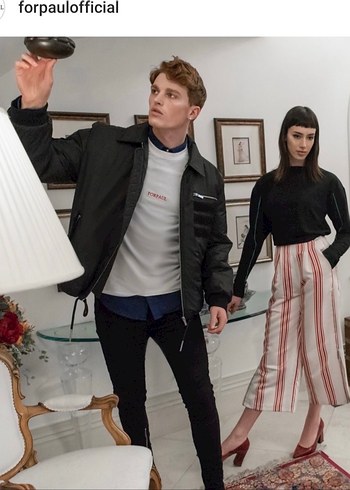 Siyah erkek kısa mont bomber - Görsel 7