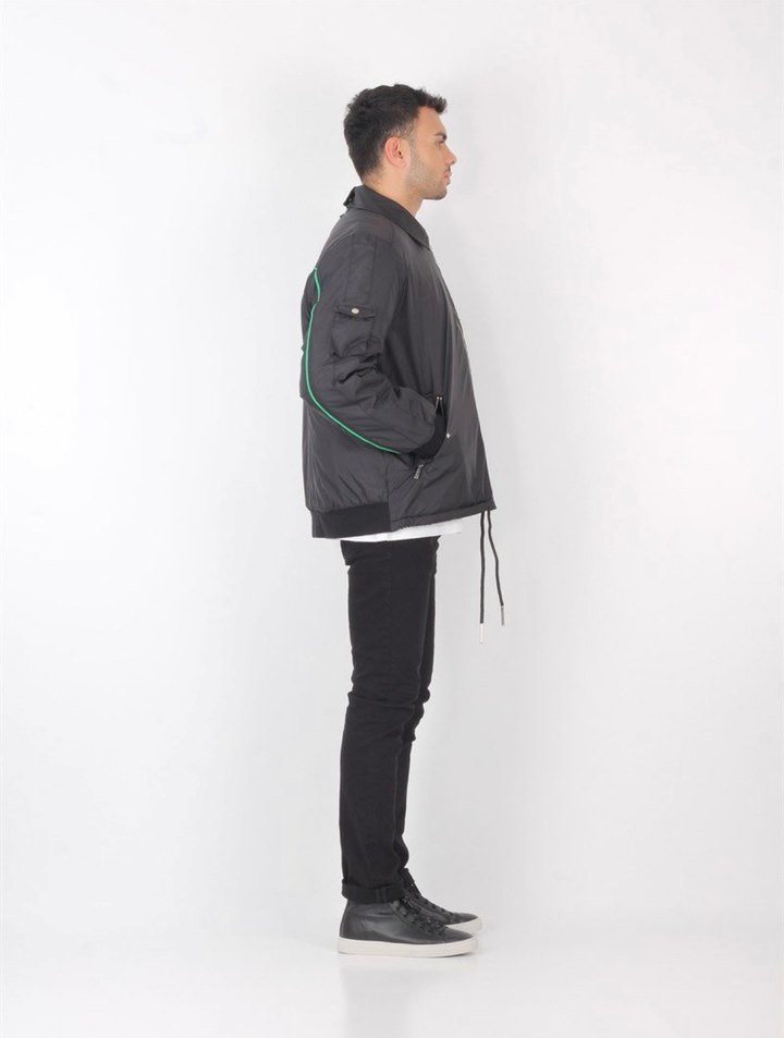 Siyah erkek kısa mont bomber - Görsel 3