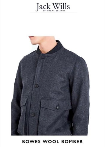 Bomber erkek yün kaban - Görsel 7